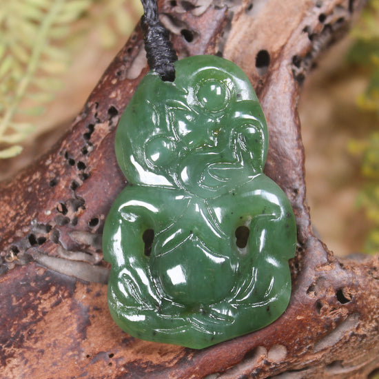 Hapopo Pounamu Hei Tiki - NZ Greenstone