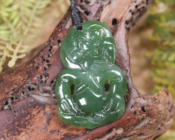Hapopo Pounamu Hei Tiki - NZ Greenstone