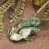Manaia carved from Flower Jade Pounamu - NZ Greenstone