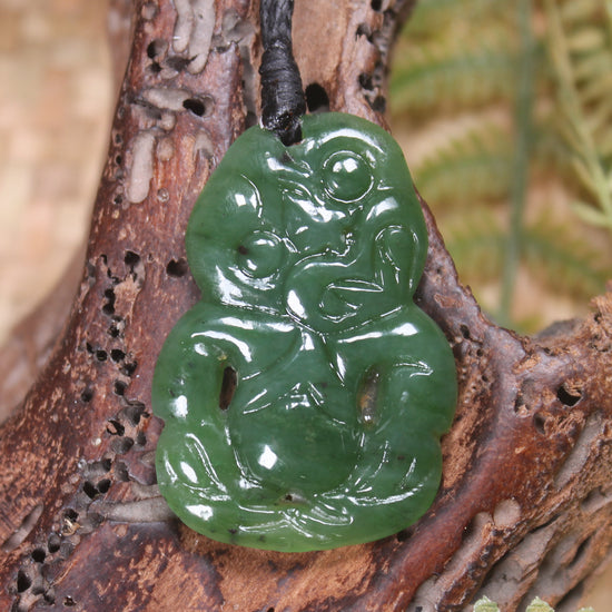 Hapopo Pounamu Hei Tiki - NZ Greenstone