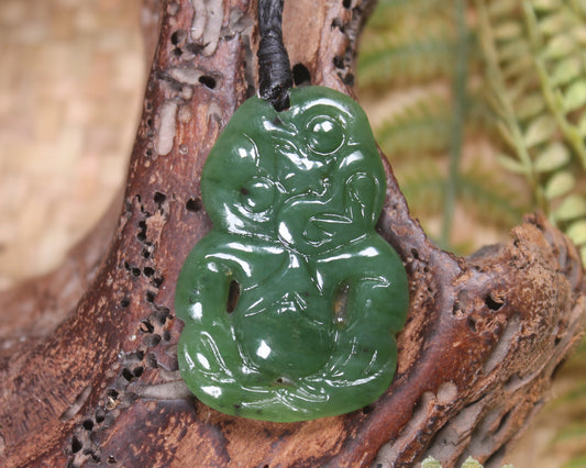 Hapopo Pounamu Hei Tiki - NZ Greenstone