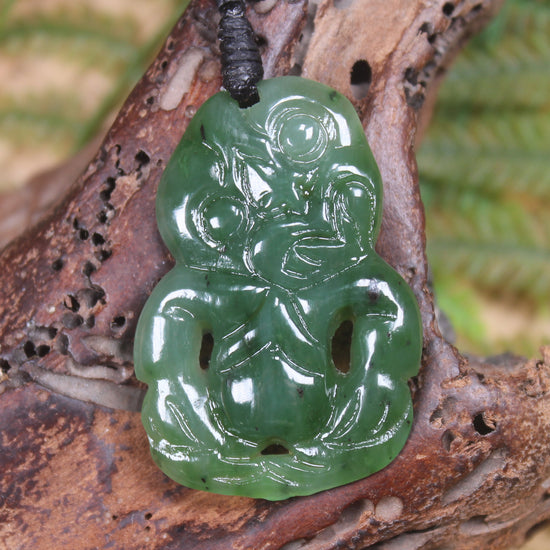 Hapopo Pounamu Hei Tiki - NZ Greenstone