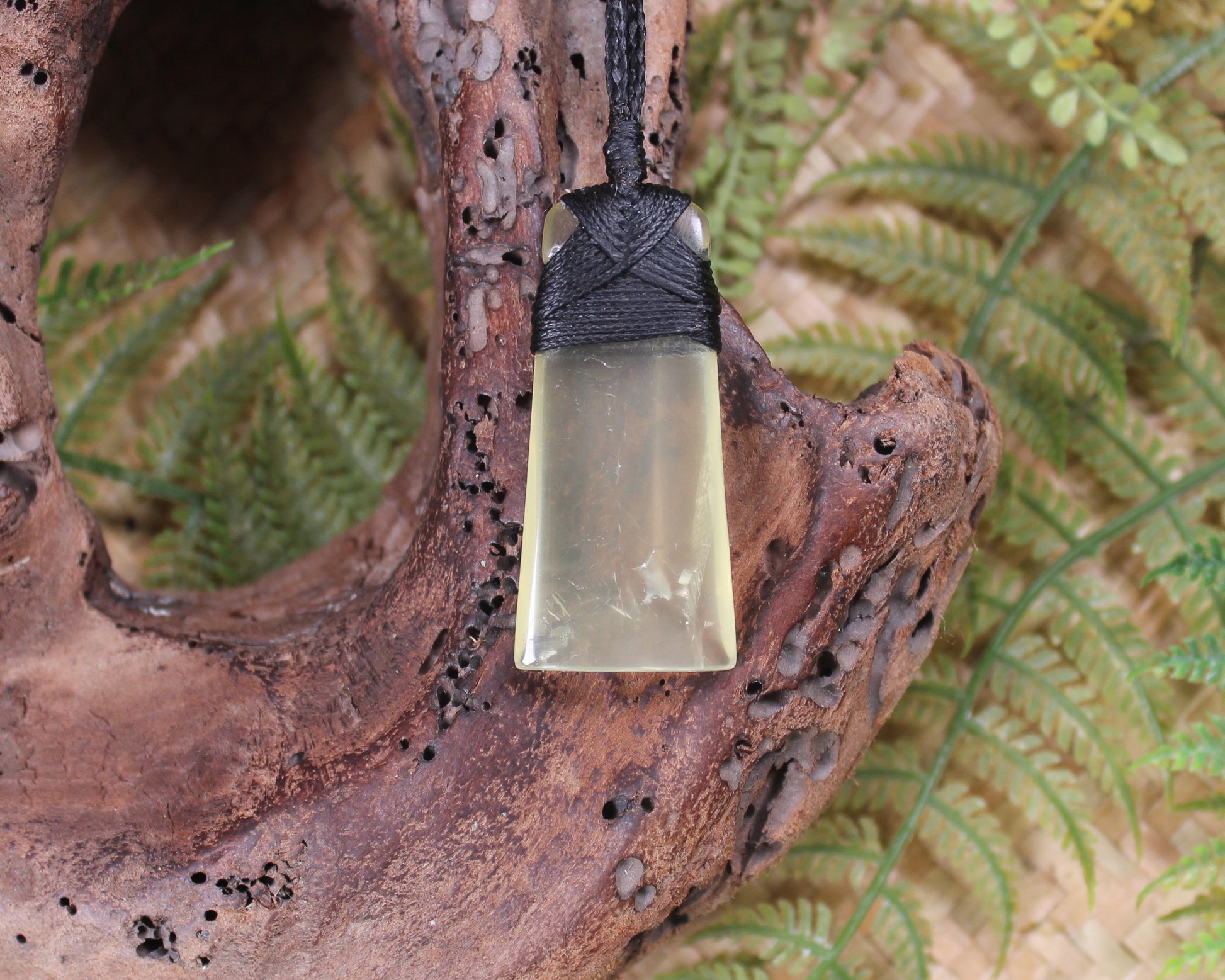 Lemon Quartz carved into a Toki or Adze