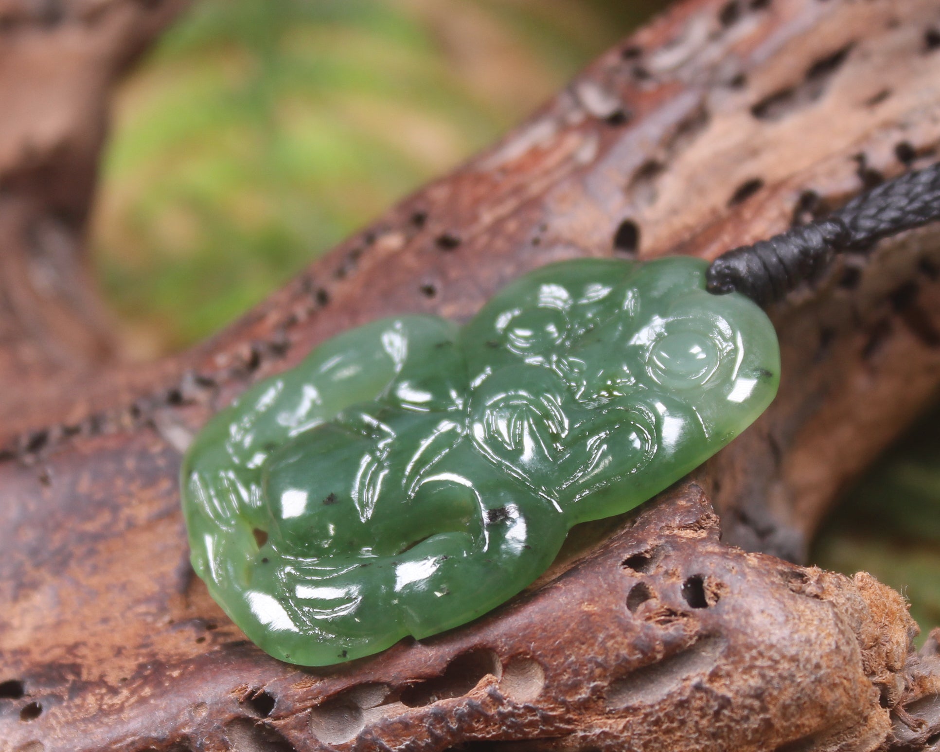 Hapopo Pounamu Hei Tiki - NZ Greenstone