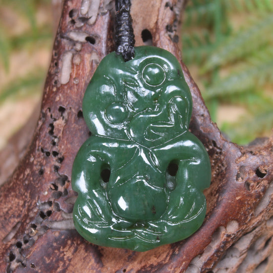 Hapopo Pounamu Hei Tiki - NZ Greenstone