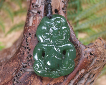 Hapopo Pounamu Hei Tiki - NZ Greenstone