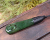 Roimata or Teardop with Koru carved from Kawakawa Pounamu - NZ Greenstone