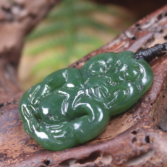 Hapopo Pounamu Hei Tiki - NZ Greenstone