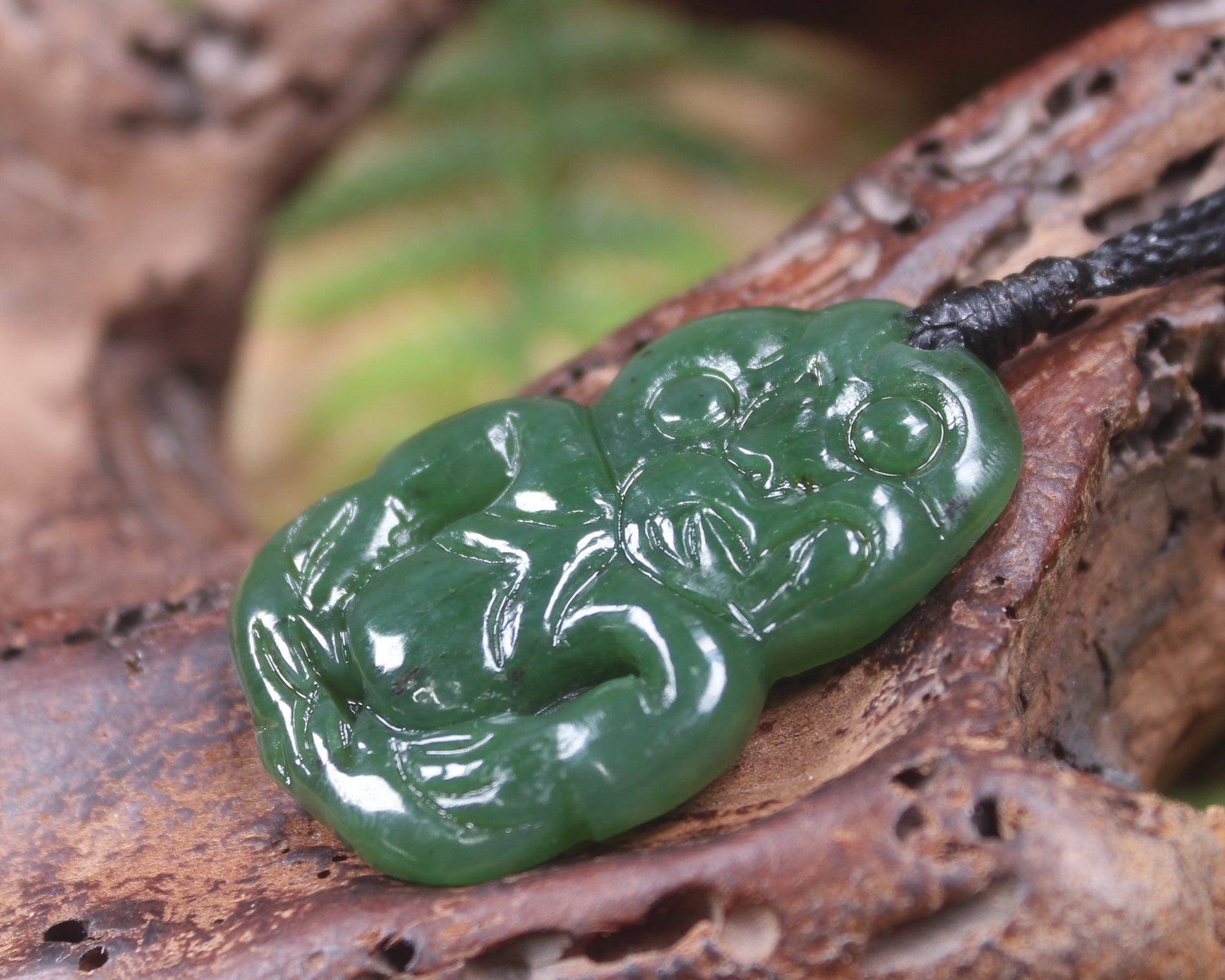 Hapopo Pounamu Hei Tiki - NZ Greenstone