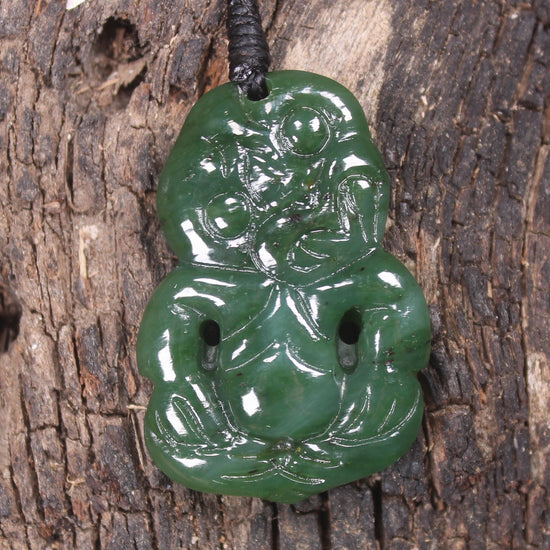 Hapopo Pounamu Hei Tiki - NZ Greenstone