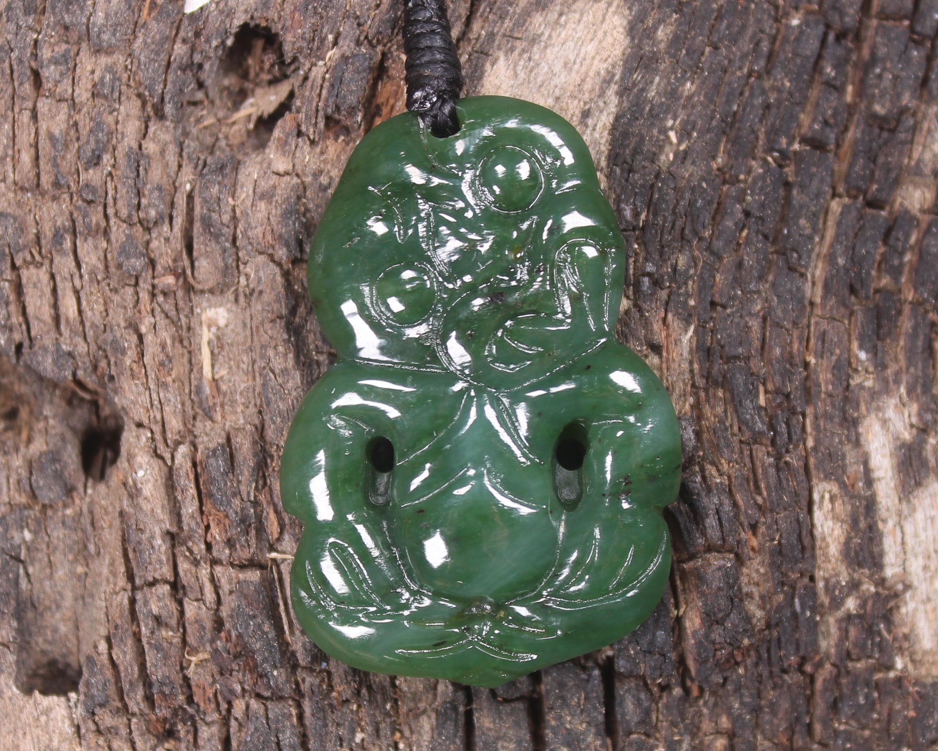 Hapopo Pounamu Hei Tiki - NZ Greenstone