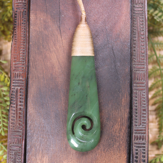 Roimata with Koru Pounamu Pendant - NZ Greenstone
