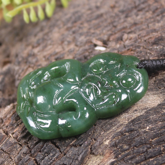 Hapopo Pounamu Hei Tiki - NZ Greenstone
