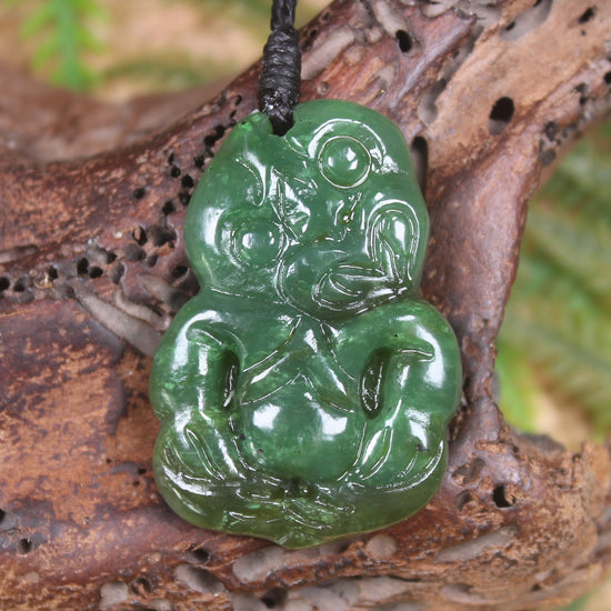 Hapopo Pounamu Hei Tiki - NZ Greenstone