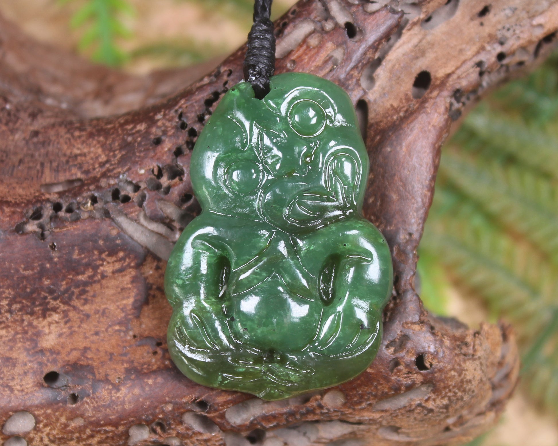Hapopo Pounamu Hei Tiki - NZ Greenstone