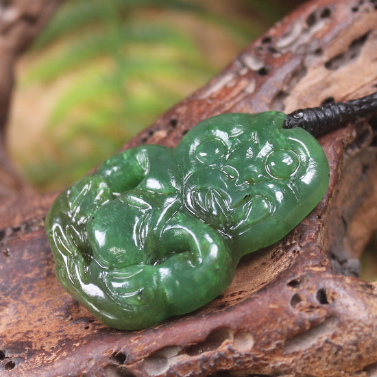 Hapopo Pounamu Hei Tiki - NZ Greenstone