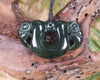Pekapeka Pendant carved from Kawakawa Pounamu - NZ Greenstone