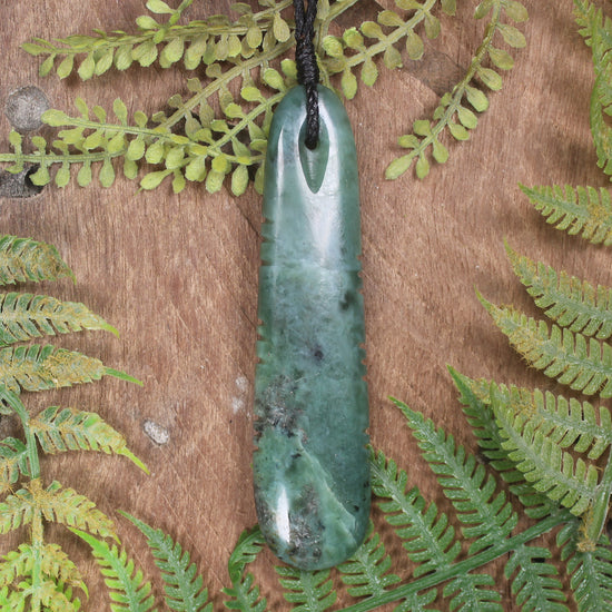 Roimata or Teardop carved from Inanga Pounamu - NZ Greenstone
