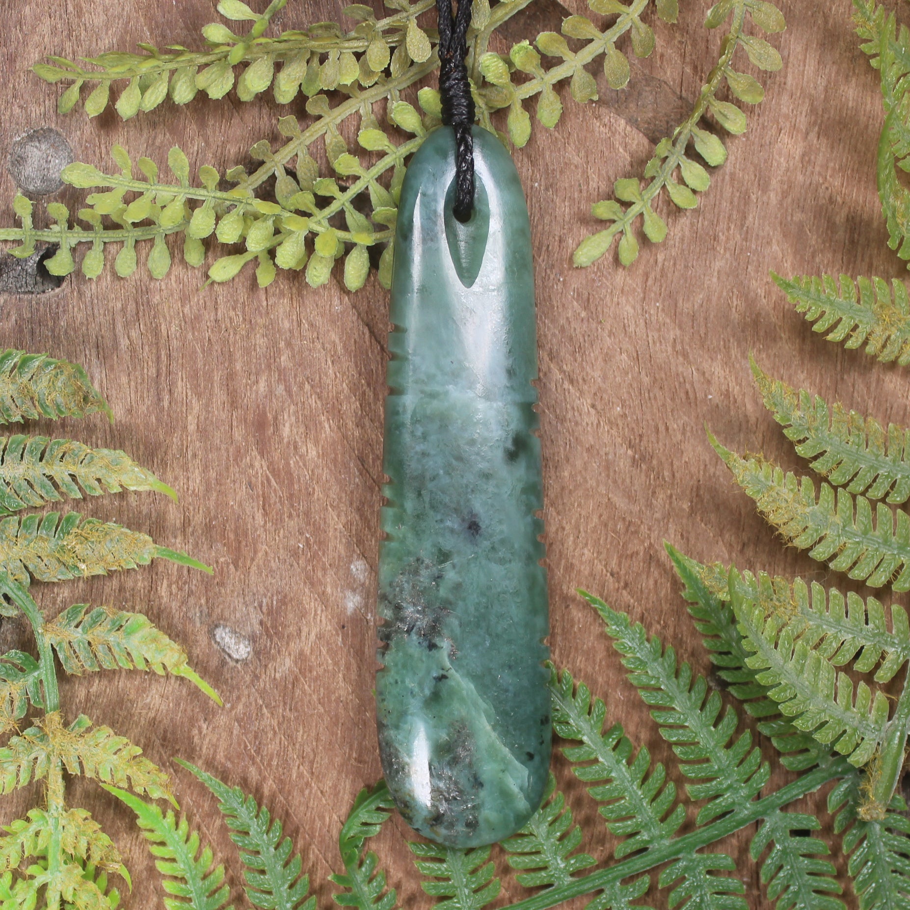 Roimata or Teardop carved from Inanga Pounamu - NZ Greenstone