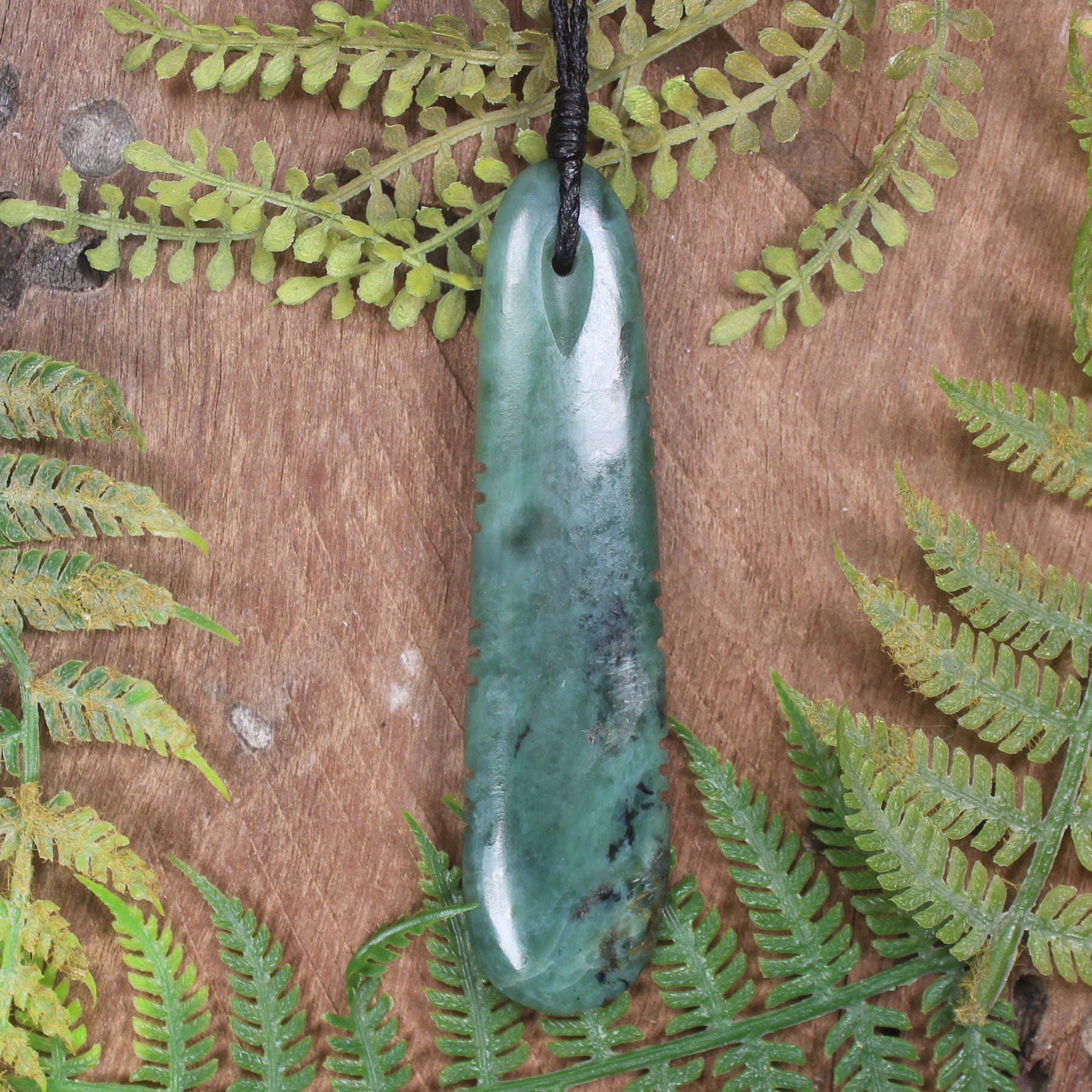 Roimata or Teardop carved from Inanga Pounamu - NZ Greenstone