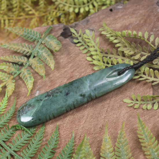 Roimata or Teardop carved from Inanga Pounamu - NZ Greenstone