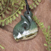 Flower Jade Hei Matau pendant  - NZ Greenstone