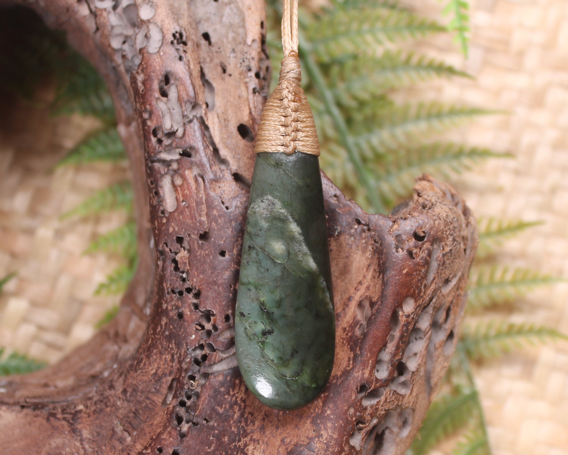 Rimu Pounamu Roimata Pendant - NZ Greenstone