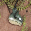 Flower Jade Hei Matau pendant  - NZ Greenstone