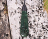 Roimata or Teardop with Koru carved from Kawakawa Pounamu - NZ Greenstone