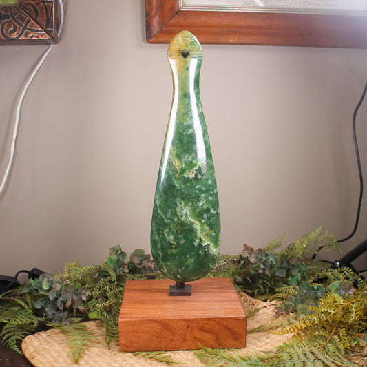 Mere carved from Flower Jade Pounamu - NZ Greenstone