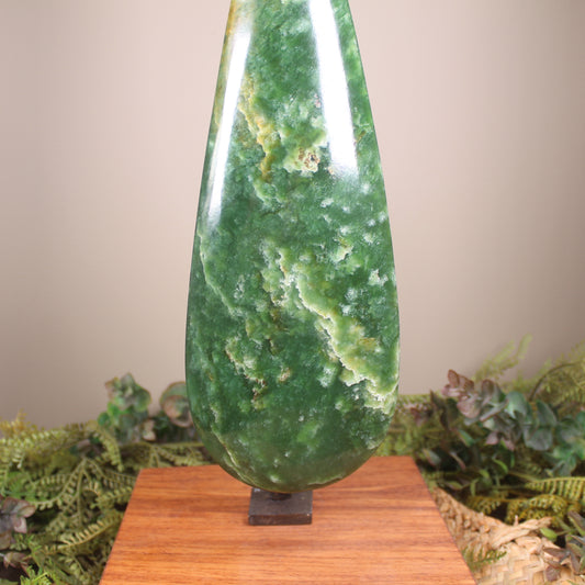 Mere carved from Flower Jade Pounamu - NZ Greenstone