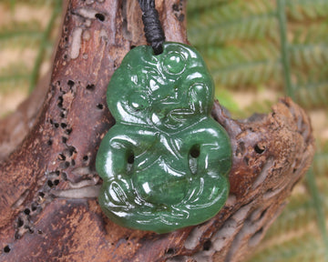 Hapopo Pounamu Hei Tiki - NZ Greenstone