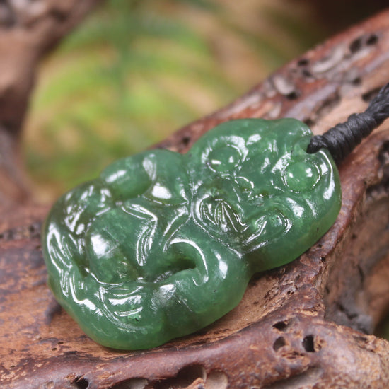 Hapopo Pounamu Hei Tiki - NZ Greenstone