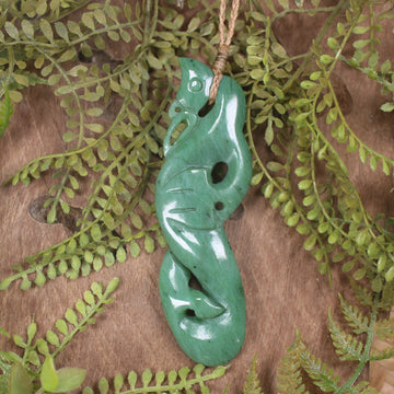 Manaia carved from Hapopo Pounamu - NZ Greenstone