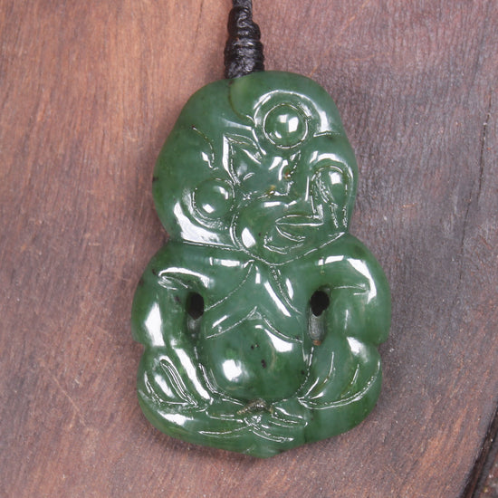 Hapopo Pounamu Hei Tiki - NZ Greenstone