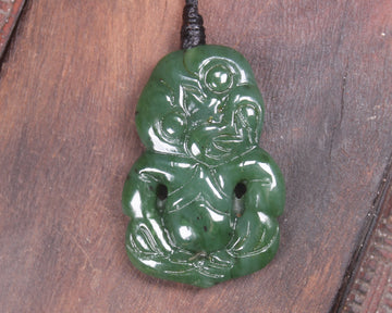 Hapopo Pounamu Hei Tiki - NZ Greenstone