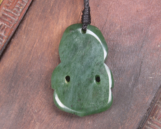 Hapopo Pounamu Hei Tiki - NZ Greenstone
