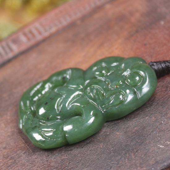 Hapopo Pounamu Hei Tiki - NZ Greenstone