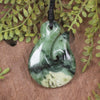 Hei Matau or Fish Hook carved from Hapopo Pounamu - NZ Greenstone