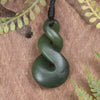 Twist or Pikorua carved from Hapopo Pounamu - NZ Greenstone