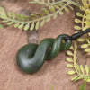 Twist or Pikorua carved from Hapopo Pounamu - NZ Greenstone