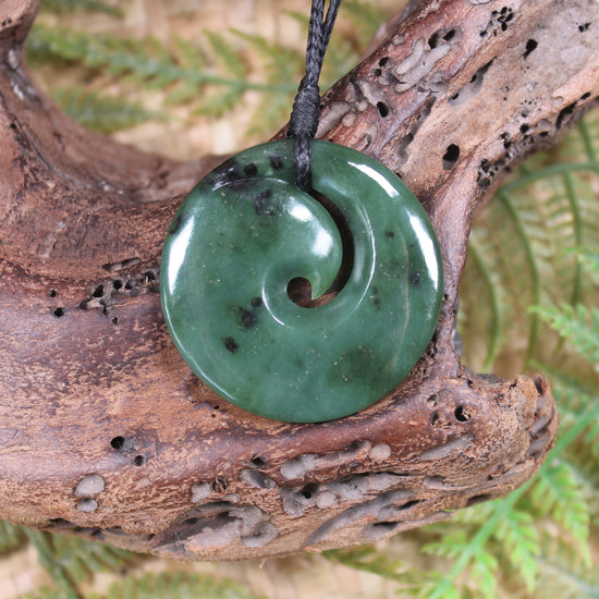 Koru carved from Hapopo Pounamu - NZ Greenstone