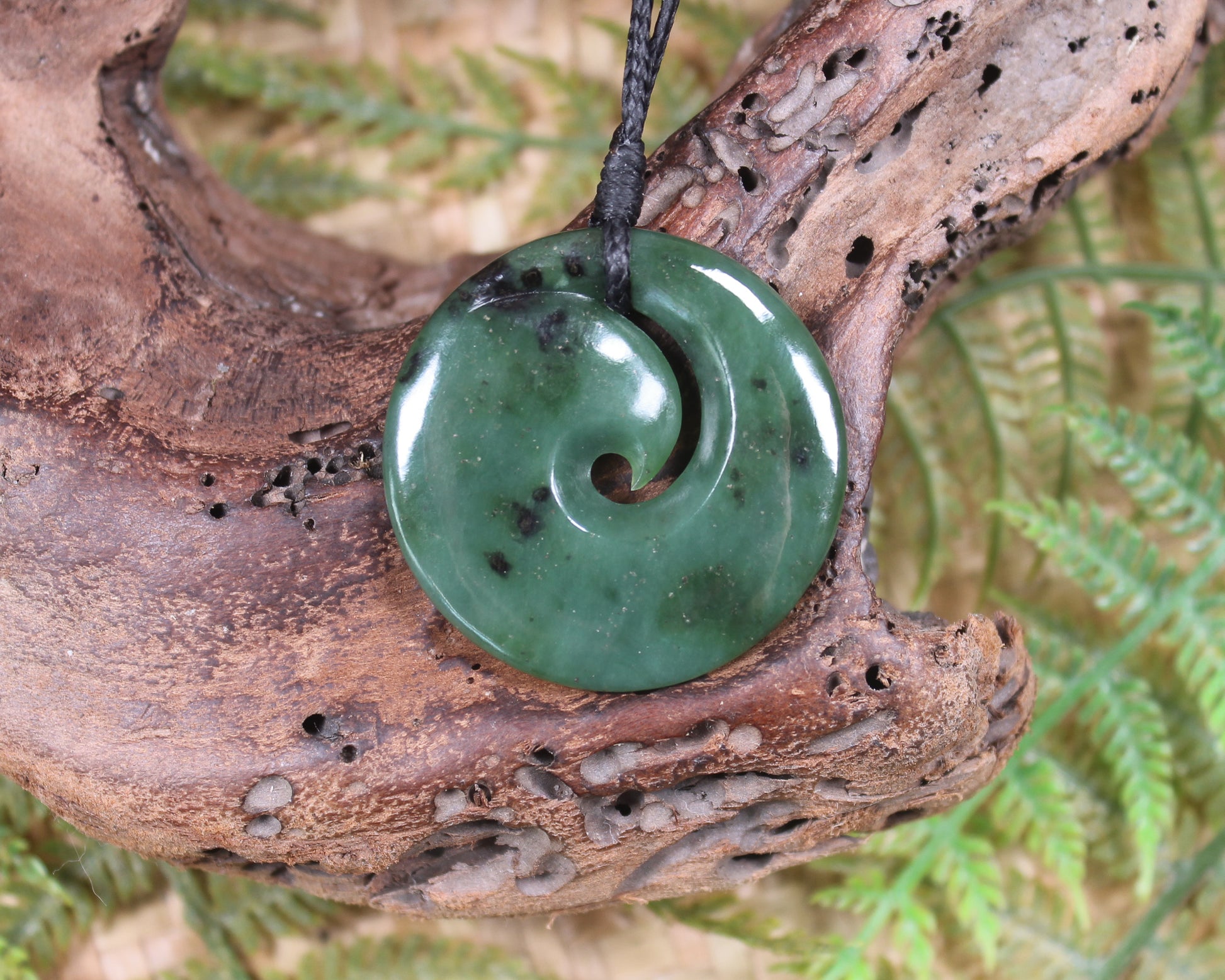 Koru carved from Hapopo Pounamu - NZ Greenstone