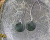 Porowhita Earrings carved from Kawakawa Pounamu - NZ Greenstone