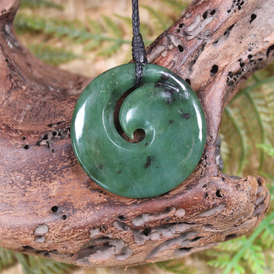 Koru carved from Hapopo Pounamu - NZ Greenstone