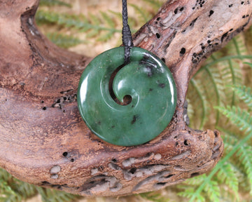 Koru carved from Hapopo Pounamu - NZ Greenstone