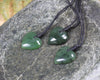 Pounamu heart pendants