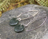 Porowhita Earrings carved from Kawakawa Pounamu - NZ Greenstone