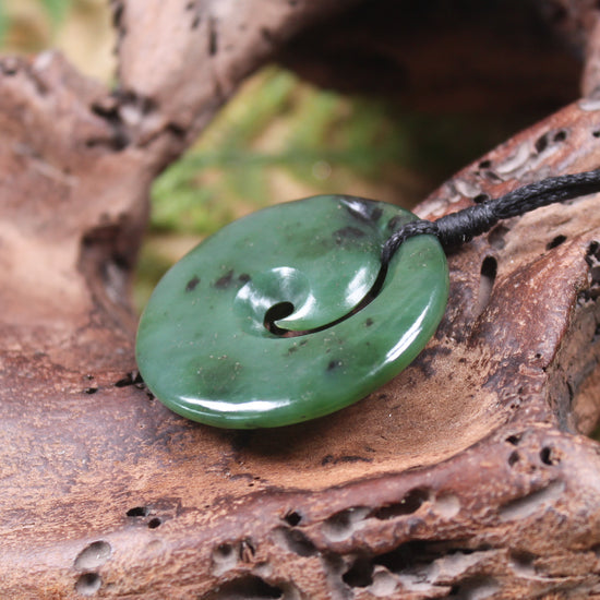 Koru carved from Hapopo Pounamu - NZ Greenstone