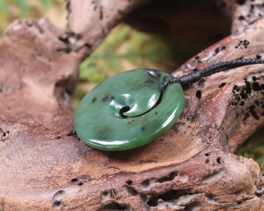 Koru carved from Hapopo Pounamu - NZ Greenstone